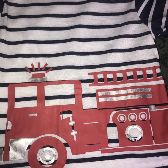 NWt TWINS carters fire trucks 3 pc pajamas 3t 3 Pajamas